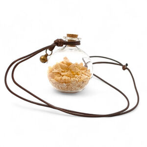 Chocolate Glass Shard Globe Car Charm Suncatcher Wish Bottle Handmade J2432